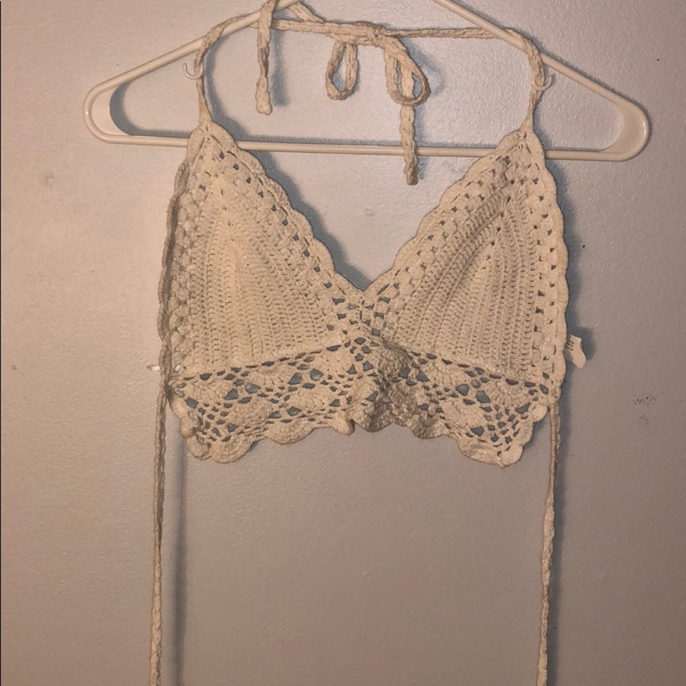 White crochet top!